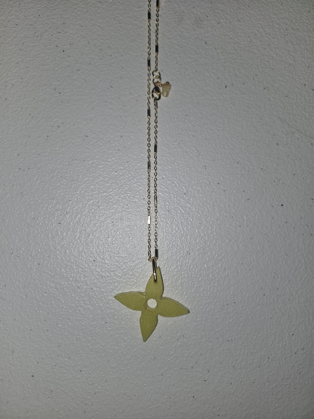 Yellow Starflower Pendant Necklace